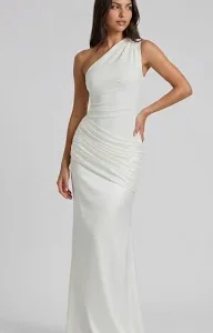 One Shoulder Satin Dress for Women